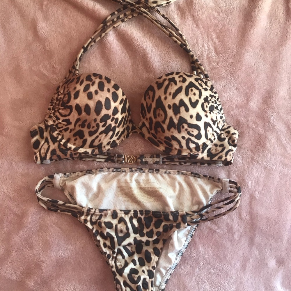 Victoria secrete bombshell leopard bikini 32A XS